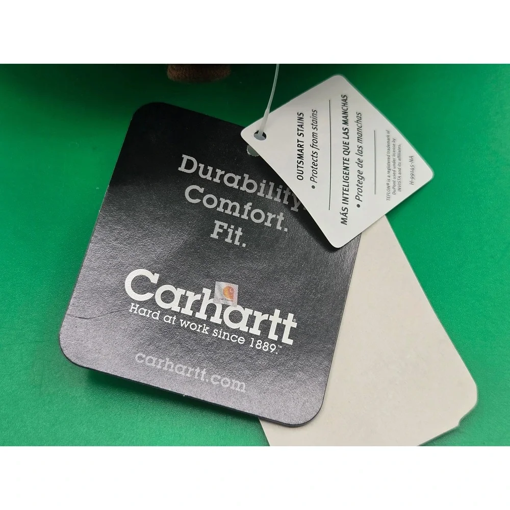 Carhartt A199 BRN Canvas Ear Flap Cap Brown Duck Workwear Hat M/L NWT NOS *Flaw*